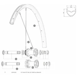 Mavic D6T Auto Allroad 19 Front Axle Kit