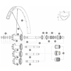 Mavic ID360 D6T Axle Kit With Circlip