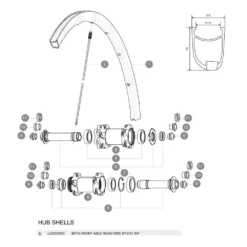 Mavic Spare Axle For Road Disc 6 Bolt